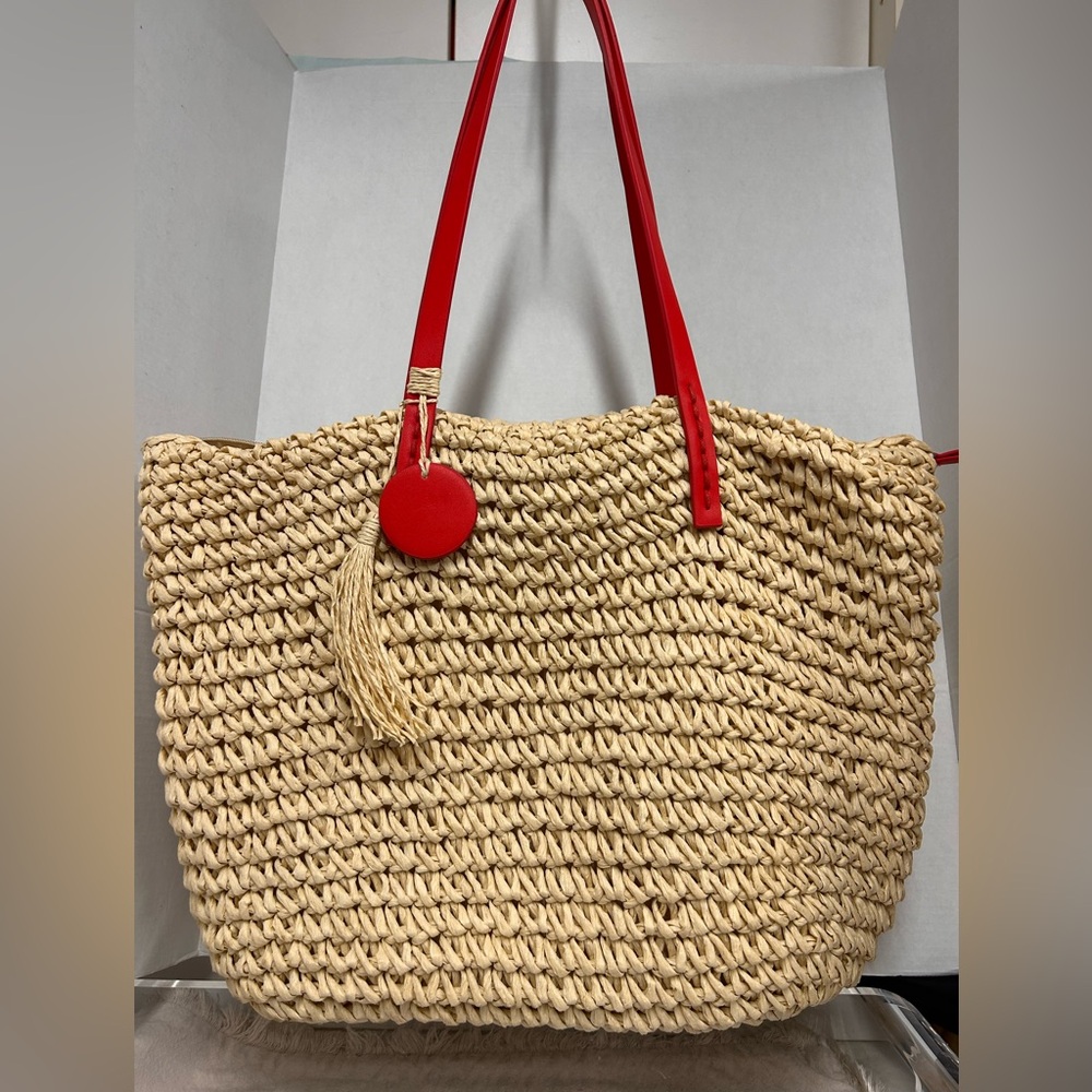 Mark and Graham, straw beach tote